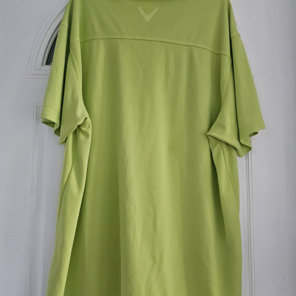 Callaway Men's Polo Lime Green Golf Shirt (2X) - Picture 2 of 8